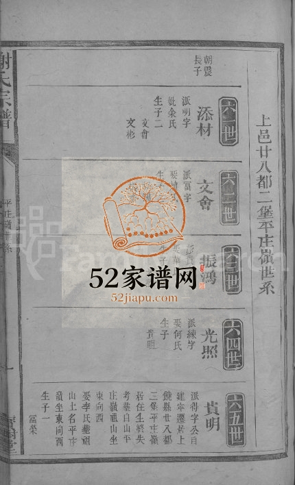 1840年修谢氏宗谱[不分卷]江西广信宾树堂谢姓电子版族谱下载