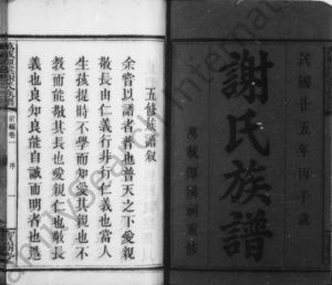 1936年五修谢氏族谱[正编31卷前编2卷后编3卷]江西宜春 万载宝树堂谢姓电子版家谱下载