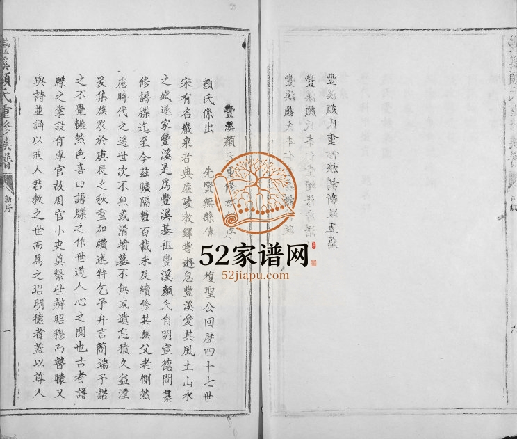 1940年丰溪颜氏重修族谱[不分卷]江西吉安颜姓电子版家谱下载
