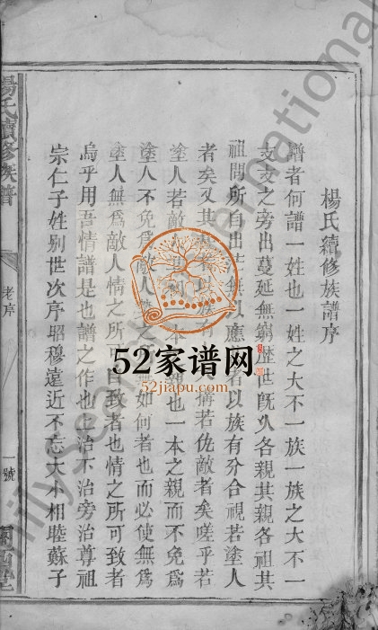 1867年杨氏续修族谱[不分卷]江西吉安 于都关西堂杨姓电子版家谱下载