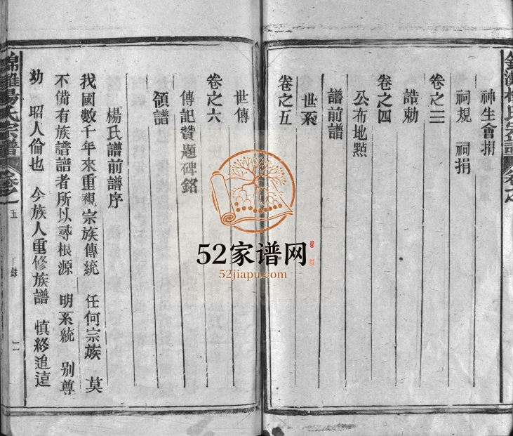 1994年重修锦滩杨氏宗谱[8卷及卷首]江西广信 永丰杨姓电子版族谱下载