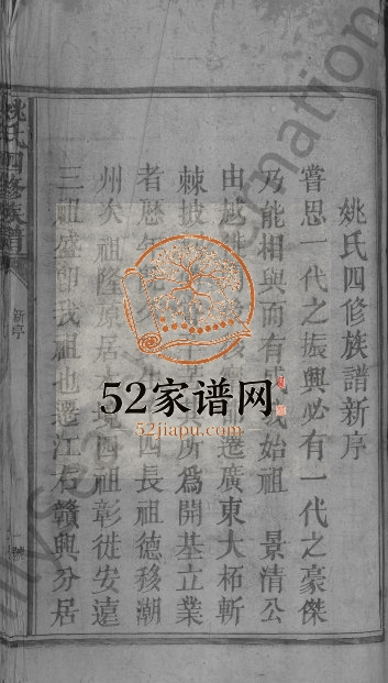 1892年姚氏四修族谱[不分卷]江西兴国 赣县 广东平远姚姓电子版家谱下载