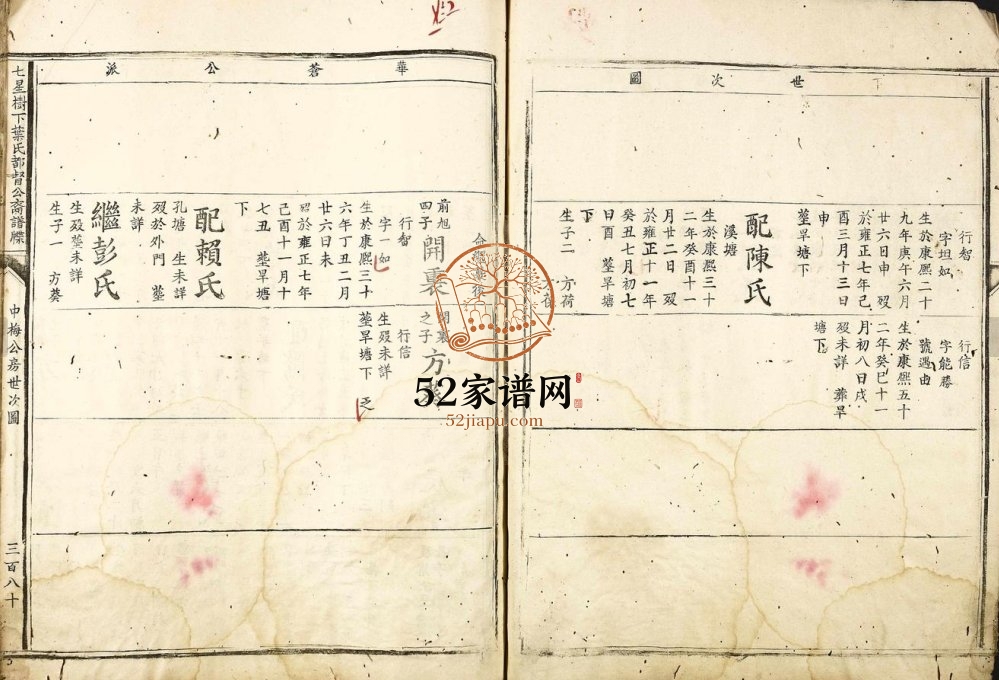 1877年修七星树下叶氏都督公衣谱牌 江西赣州 南丰叶姓电子版族谱下载