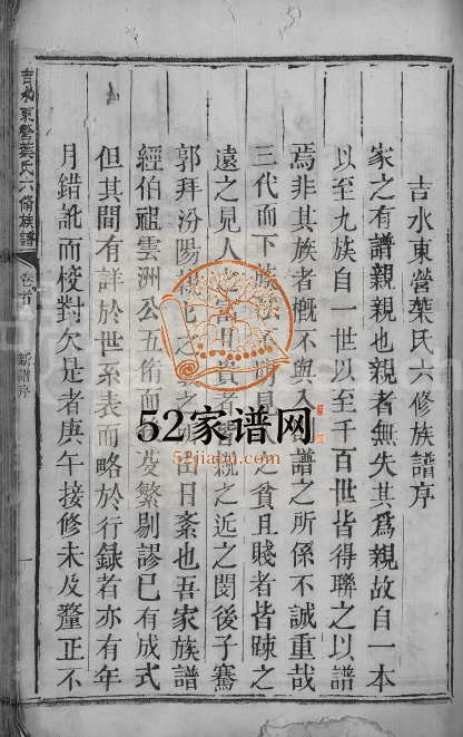 1842年吉水东营叶氏六修族谱[19卷首末各1卷]江西总祠时思堂叶姓电子版家谱下载