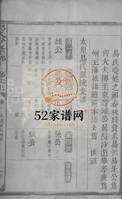 1941年易氏分支坐挪十二修族谱[残卷]江西崇仁 永修易姓电子版家谱下载