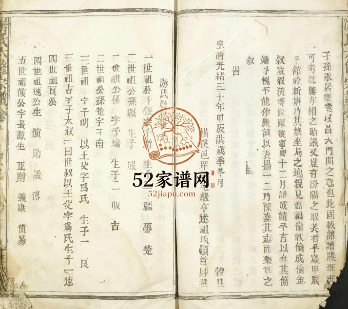 1937年游氏六修宗谱 江西高安立雪堂游姓电子版族谱下载