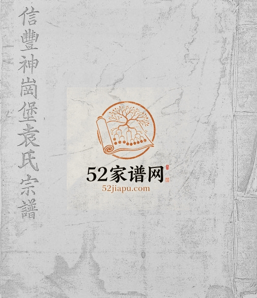 1914年信邑神岗堡袁氏三修族谱[不分卷]江西信丰汝南堂袁姓电子版家谱下载