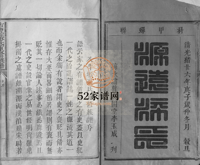 1900年吉丰张氏重修族谱[不分卷]江西丰城张姓电子版家谱下载