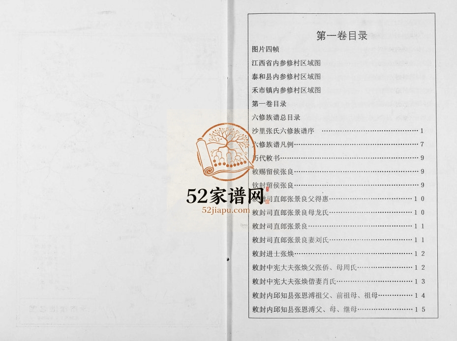 2003年修沙里张氏族谱 江西吉安大本堂张姓电子版家谱下载