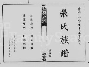 1997年修萍北流江张氏族谱[8卷首2卷]江西萍乡孝友堂张姓电子版家谱下载