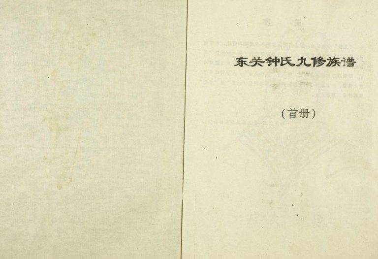 1995年东关钟氏九修族谱 江西瑞金钟姓电子版家谱下载