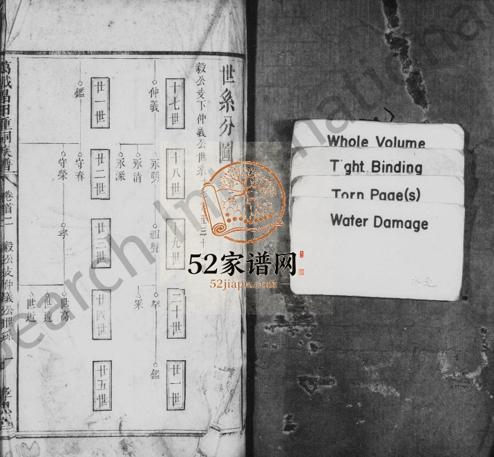 1839年重修锺氏族谱[残卷]江西万载昌田孝思堂锺姓电子版家谱下载