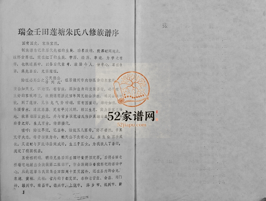 1993年瑞金壬田朱氏八修族谱[不分卷]江西朱姓电子版家谱下载