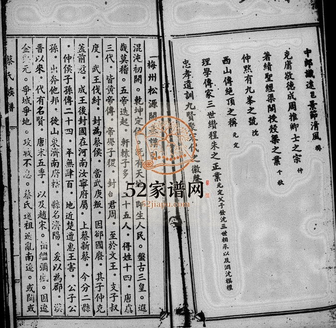 1946年修蔡氏族谱 广东梅县蔡姓电子版家谱下载