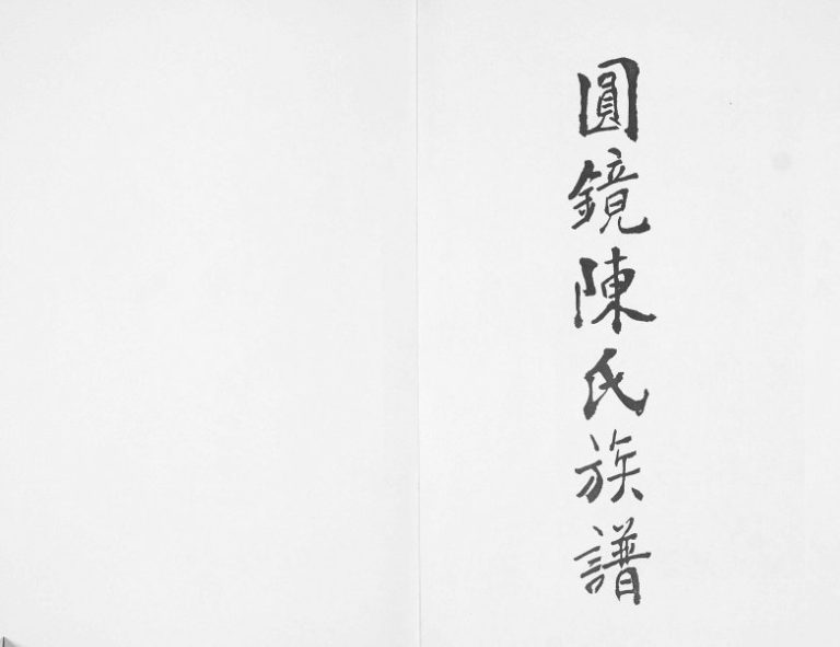 2006年修圆镜陈氏族谱 广东普宁陈姓电子版家谱下载
