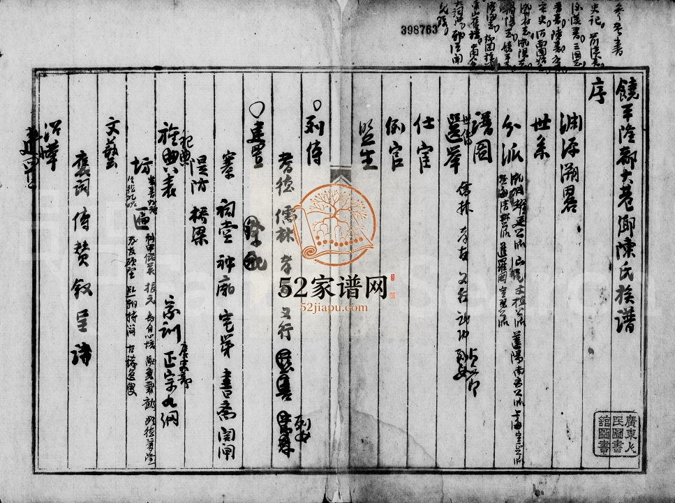 饶平隆都大巷乡陈氏族谱[不分卷]广东陈姓电子版家谱下载