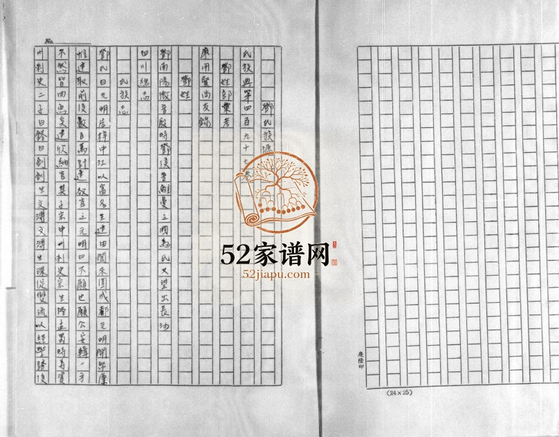 1986年修邓氏祖谱 广东大埔 泰国邓姓电子版族谱下载