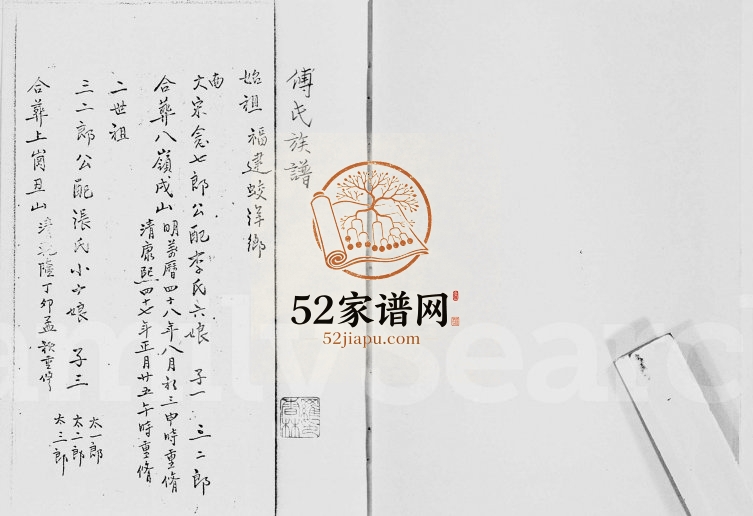 1949年修佛山傅氏族谱 广东南海傅姓电子版家谱下载