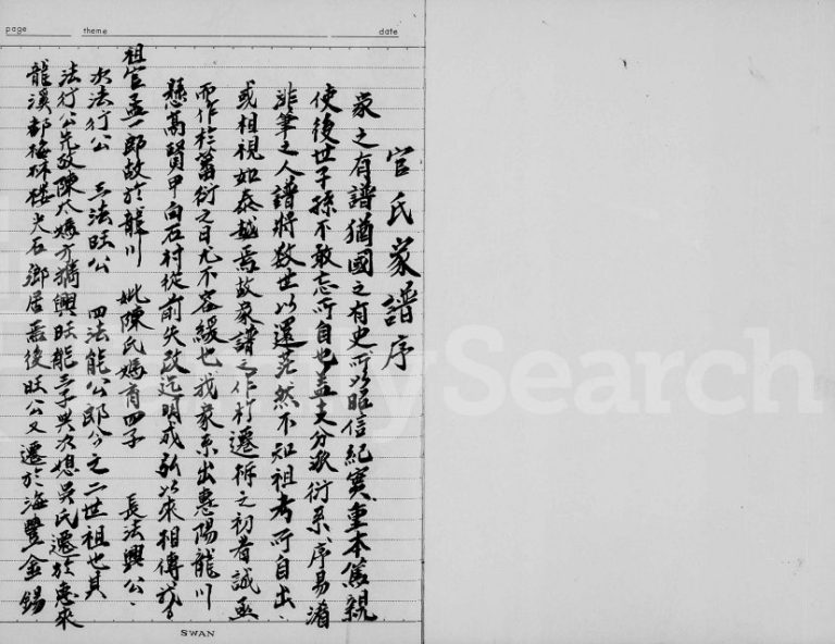 1907年修[官氏家谱] 广东龙川 台湾新竹官姓电子版族谱下载