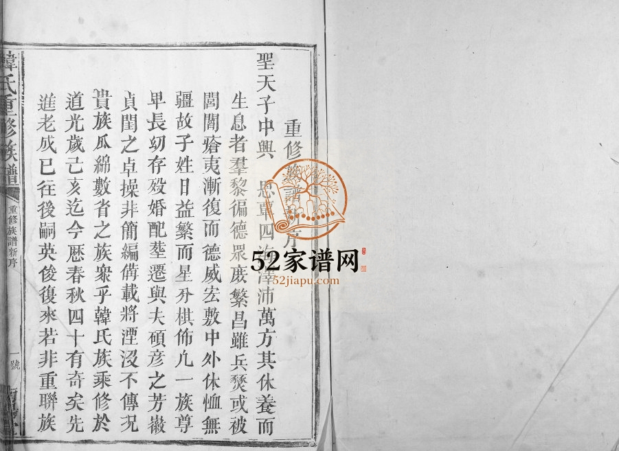 1883年韩氏重修族谱[不分卷]广东平远南阳堂韩姓电子版家谱下载
