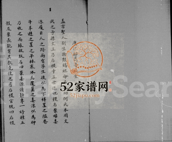 1980年修何氏家谱 广东深圳 香港何姓电子版族谱下载