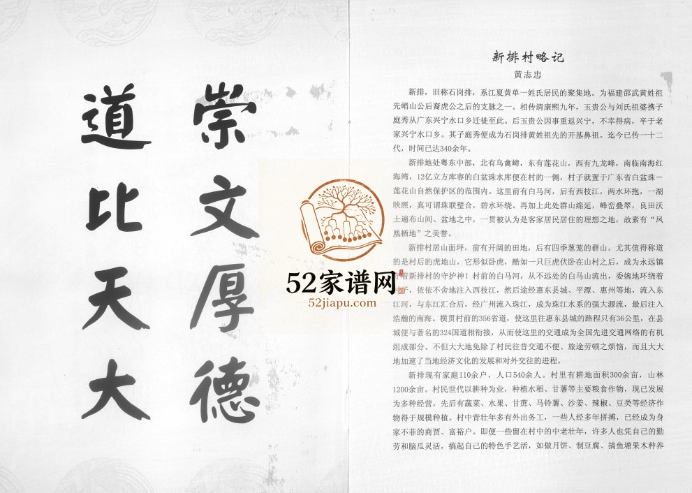 2010年修新排黄氏族谱 广东惠东黄姓电子版家谱下载