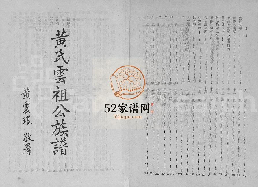 1976年修黄氏云祖公族谱 广东梅县 台湾黄姓电子版家谱下载