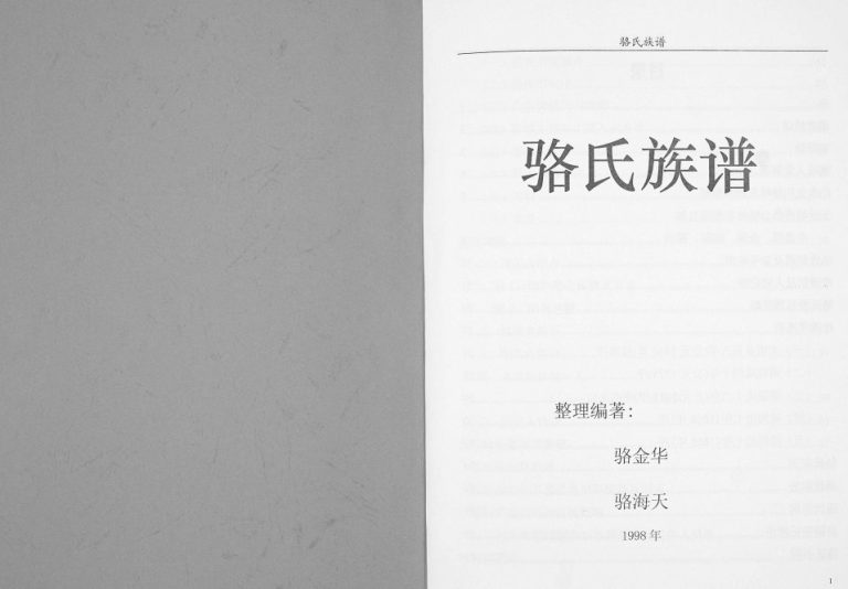 1999年修骆氏族谱[不分卷]广东龙川骆姓电子版家谱下载
