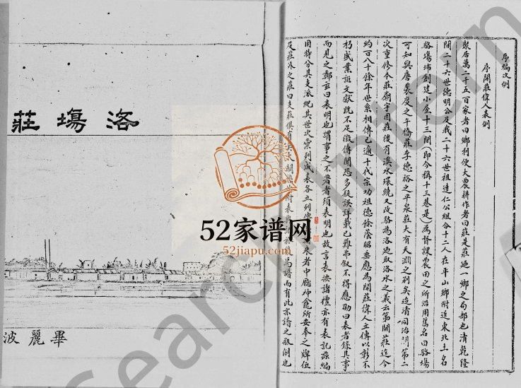 1929年修花县洛塲庄镇南江公家谱节录 广东花都电子版族谱下载