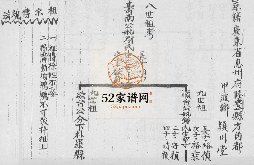 1918年修赖氏族谱 广东陆丰 博罗颍川堂赖姓电子版家谱下载