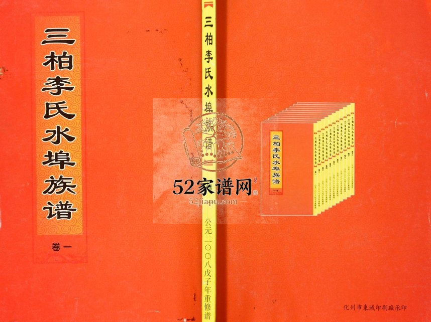 2008年修三柏李氏水埠族谱[11卷]李姓电子版家谱下载