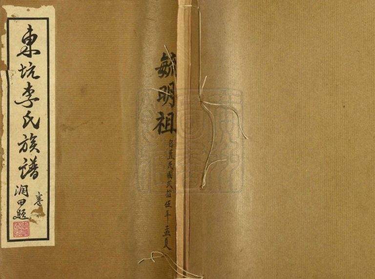 1931年修东坑李氏族谱 广东台山圣颐堂李姓电子版家谱下载