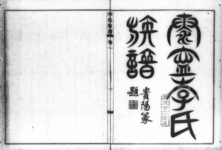 1914年修泰宁李氏族谱[8卷]广东中山李姓电子版家谱下载