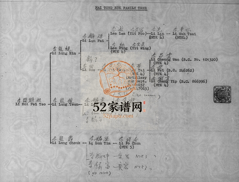 1957年修沙螺洞李姓族谱李氏 广东深圳 香港李姓电子版家谱下载