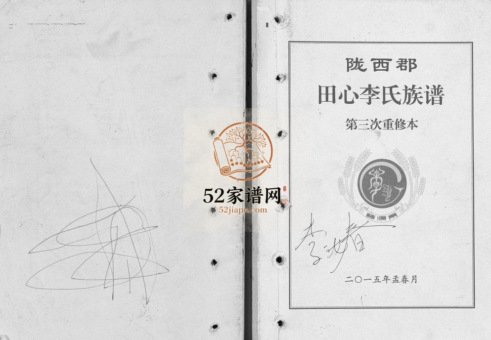 2015年陇西郡田心李氏族谱第三次重修本 广东茂名 高州李姓电子版家谱下载