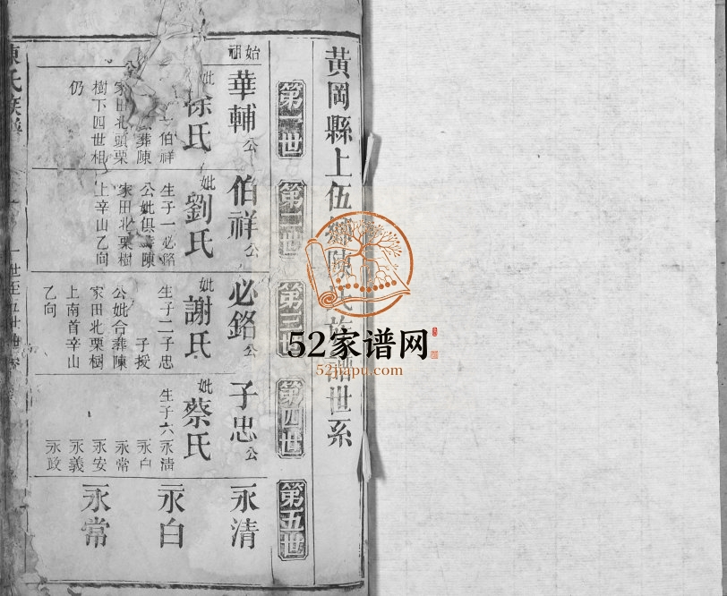 1878年修陈氏族谱.黄冈县上伍乡[8卷首2卷]湖北新洲德星堂陈姓电子版家谱下载