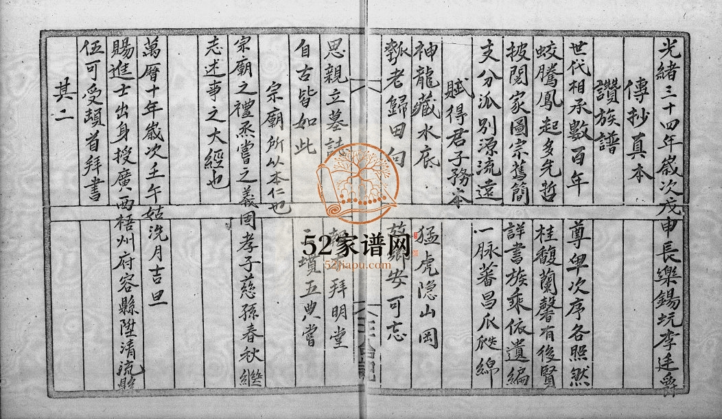 1908年修李氏族谱深涌村 广东五华 香港李姓电子版家谱下载