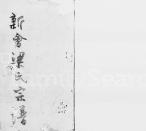 1947年修新会梁氏宗谱 广东梁姓电子版族谱下载