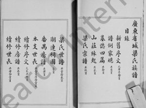 1865年修广东省城梁氏族谱 番禺矿字岐岸号焕堂梁姓电子版家谱下载