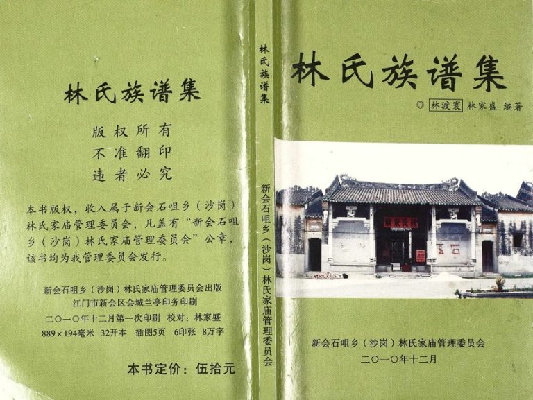 2010年修林氏族谱集 广东新会林姓电子版家谱下载