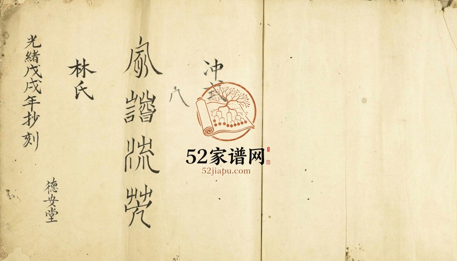 1898年修冲式林氏家谱 广东新会德安堂林姓电子版族谱下载