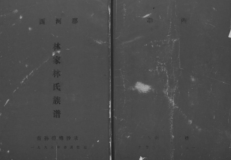 1996年修西河郡林家林氏族谱 广东信宜林姓电子版家谱下载