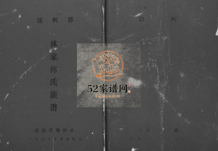 1996年修西河郡林家林氏族谱 广东信宜林姓电子版家谱下载