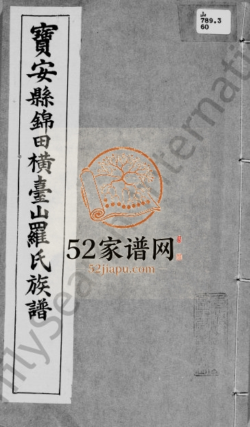 1943年修宝安县锦田横台山罗氏族谱 广东 香港罗姓电子版家谱下载