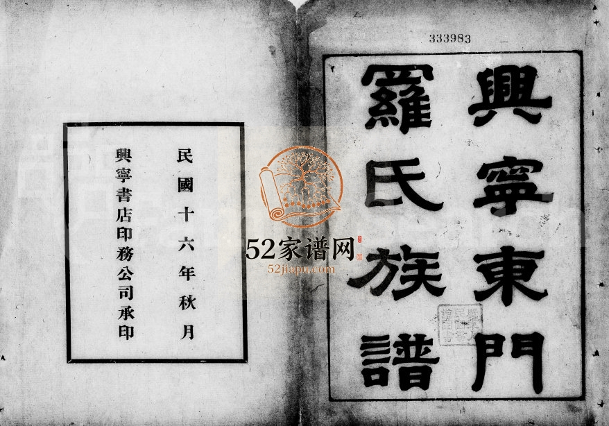 1927年修兴宁东门罗氏族谱[10卷首1卷]广东罗姓电子版家谱下载
