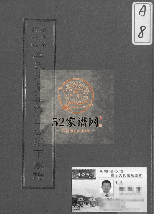 1990年修广东饶平县丘氏来台祖作立公脉下家谱 台湾台北河南堂丘姓电子版族谱下载