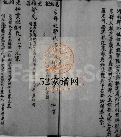 1963年修河南邱姓族谱 广东罗定邱氏电子版家谱下载