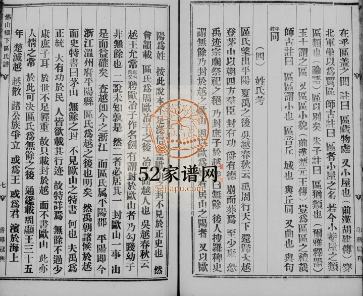 1929年修佛山栅下区氏谱 广东中山区姓电子版族谱下载