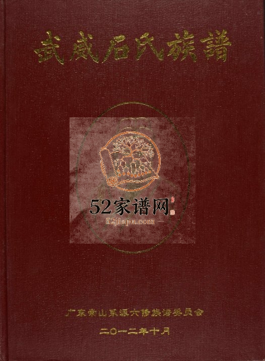 2012年修武威石氏族谱 广东粤西 广西桂东 四川泸州武威堂石姓电子版家谱下载