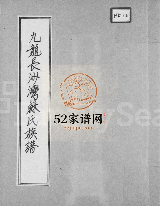 1906年修九龙长沙湾苏氏族谱 广东新安苏姓电子版家谱下载